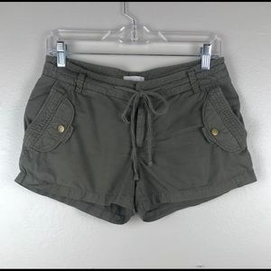 JOIE Dark Olive Brown Military Pockets Shorts 4